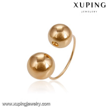 14908 Hot sale simple design ladies jewelry plain stylish beads gold plated finger ring
